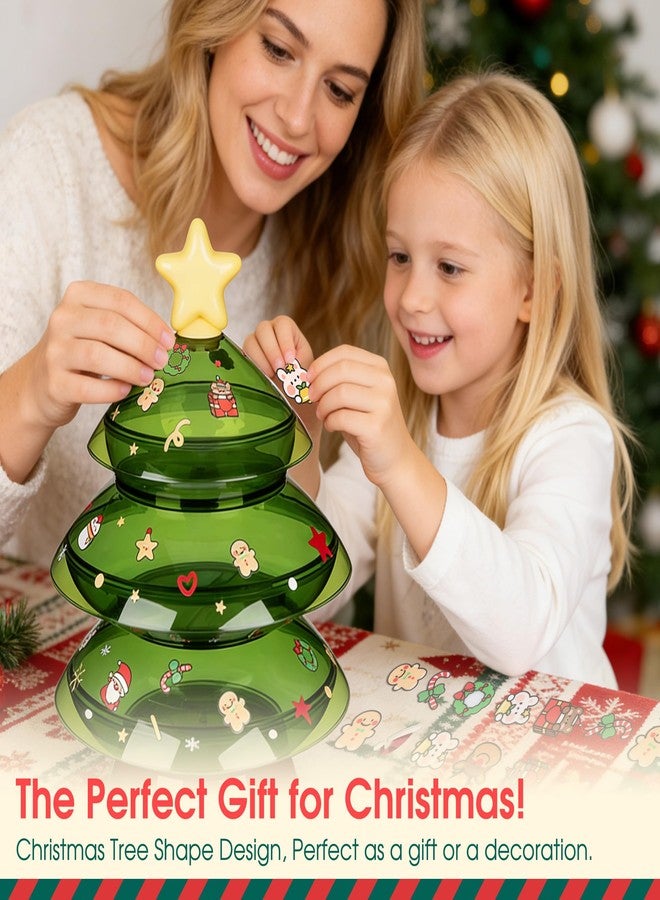 IVYROLL Christmas Candy Dish with Lid, Candy Platter Dish Serving Snack Box Container Decorative Plates for Xmas Holiday Party - Image 5