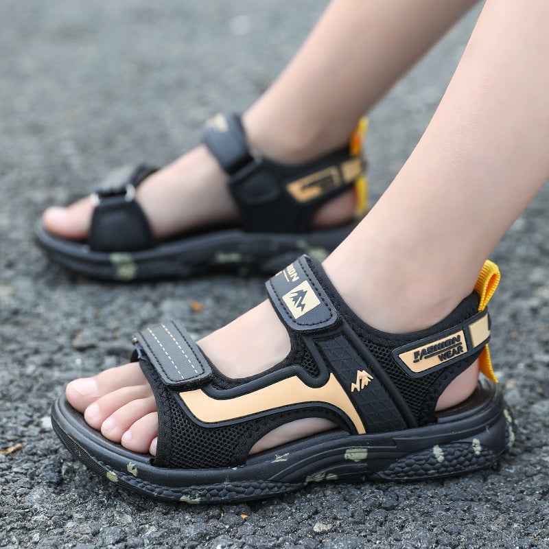 Children'S Sandals Boys Primary School Students Non-Slip Soft Bottom Medium And Large Children'S Boys Beach Shoes Trendy Children'S Sandals - Image 1