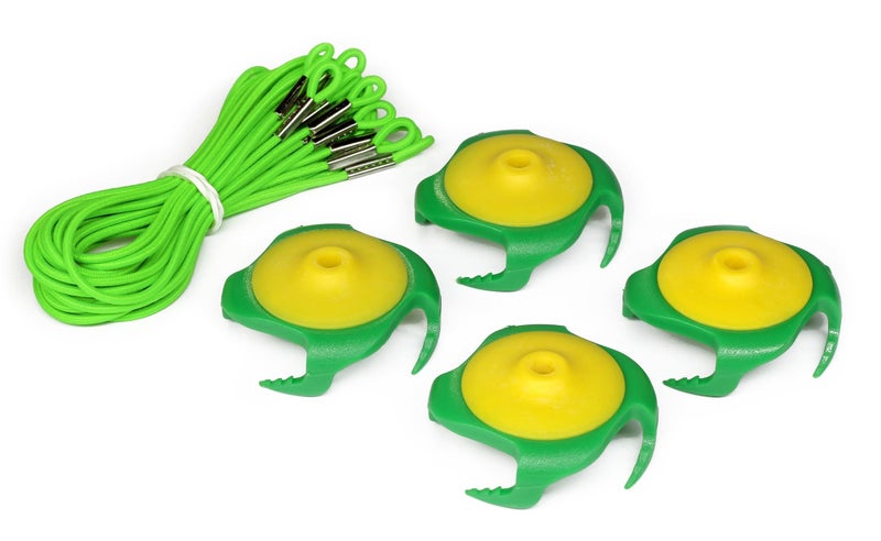 Tee Claw Golf Tee Holder, Great for Golf, Baseball and Softball for Putting Training Aid, Foot Placement, for Indoor and Outdoor Training, Made in USA (4 Pack Yellow/Green) - Image 1