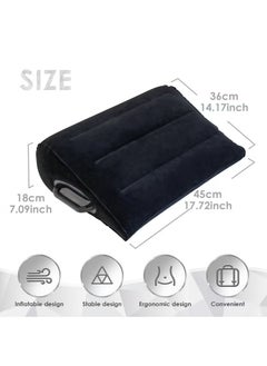 NIBEMINENT Leg positioning pillow with inflatable  pillow, portable cushion, sleeping pillow, leg raise bed sofa, travel camping  - Image 4