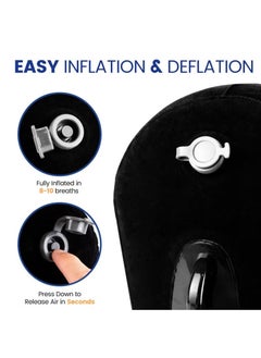 NIBEMINENT Leg positioning pillow with inflatable  pillow, portable cushion, sleeping pillow, leg raise bed sofa, travel camping  - Image 3