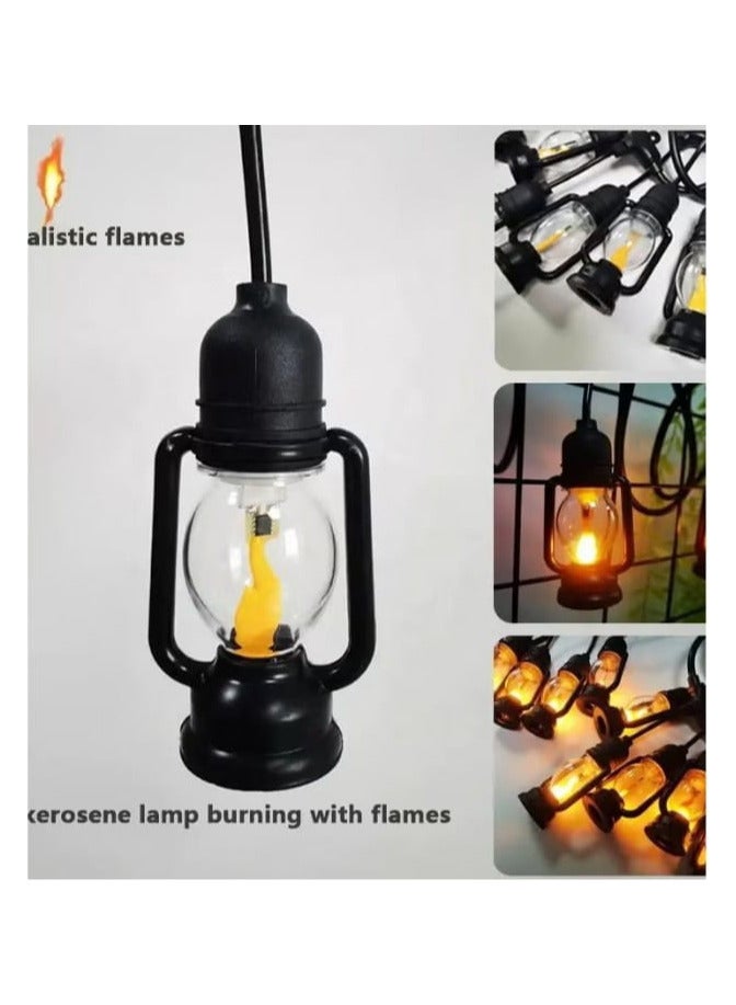 Ramadan decorative lamps, lantern, lantern necklace, 5 meters, 10 lanterns, yellow lighting, LED lighting - Image 4