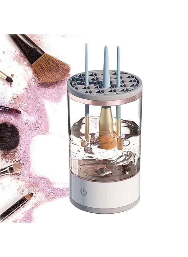 منظف فرش المكياج الكهربائي، جهاز تنظيف فرش المكياج لجميع أحجام فرش المكياج، هدية رائعة - Image 1