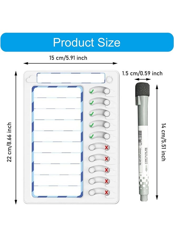 إم إكس إن مخطط المهام للأطفال مع 2 منزلقات وعلامة مغناطيسية - لوحة تخطيط المهام الروتينية لقائمة المهام وقائمة المهام للثلاجة، وعناصر التحقق من المنزل بنفسك وتشكيل عادة جيدة - Image 2
