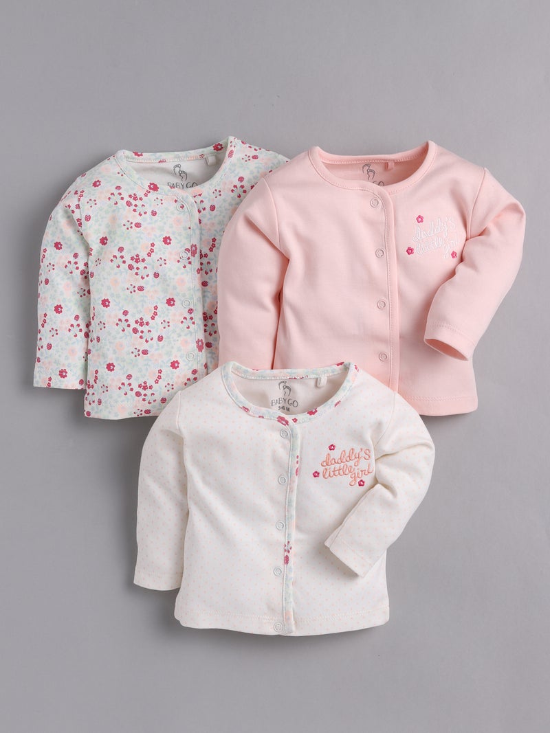 BABY GO Full Sleeve Clothing Set for Baby Boys & Girls | Baby T-Shirts|Pack of 3 - Image 1
