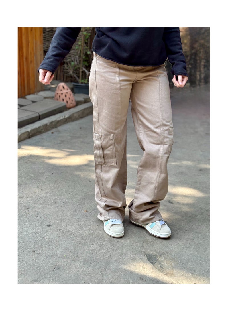 Pavo Beige Cargo Pant - Image 1