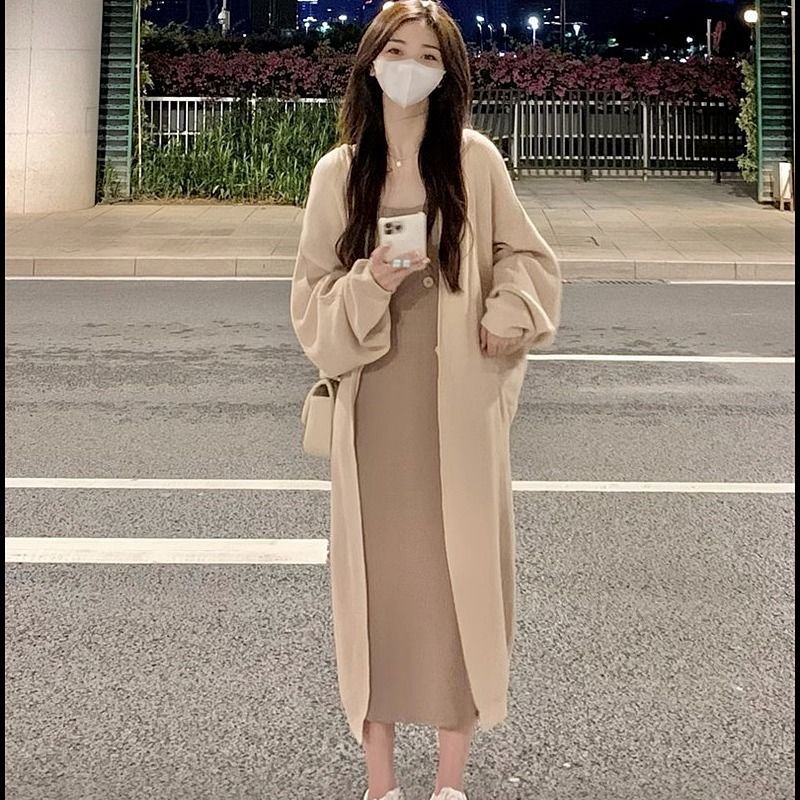 2024 French Knit Dress Set for Women Vest skirt (gentle wind) 