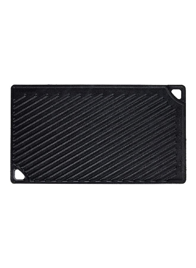 LODGE - Seasoned Cast Iron Reversible Rectangular Grill/Griddle Black 0.63 x 9.5 x 16.75 Inch LDP3 - Image 1
