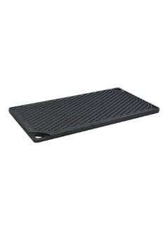 LODGE Seasoned Cast Iron Reversible Rectangular Grill/Griddle Black 0.63 x 9.5 x 16.75 Inch LDP3  - Image 3