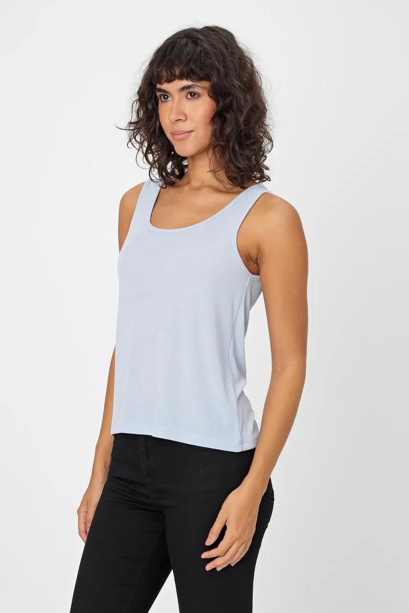 Alexander Gardi Thick Strap U Neck Ribbed Women's Tank Top (B24-0068)