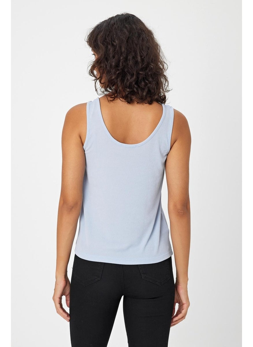 Alexander Gardi Thick Strap U Neck Ribbed Women's Tank Top (B24-0068)  - Image 5