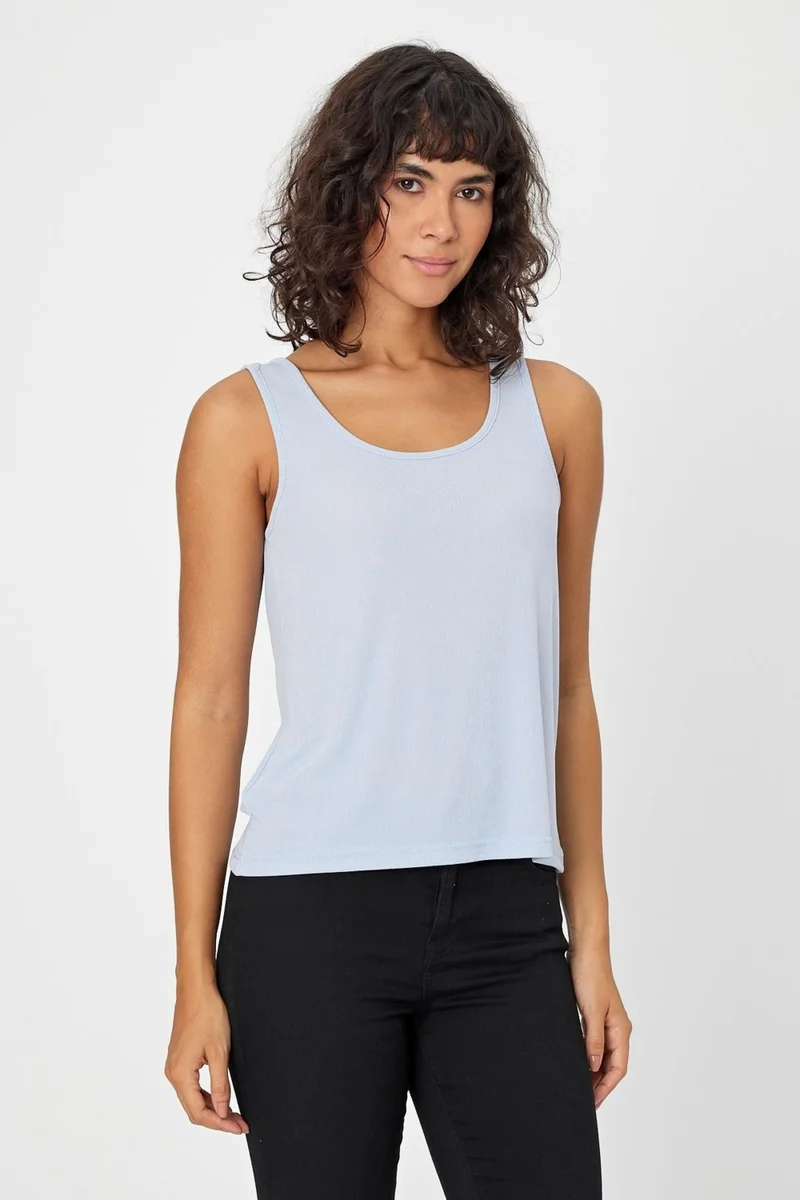 Alexander Gardi Thick Strap U Neck Ribbed Women's Tank Top (B24-0068)