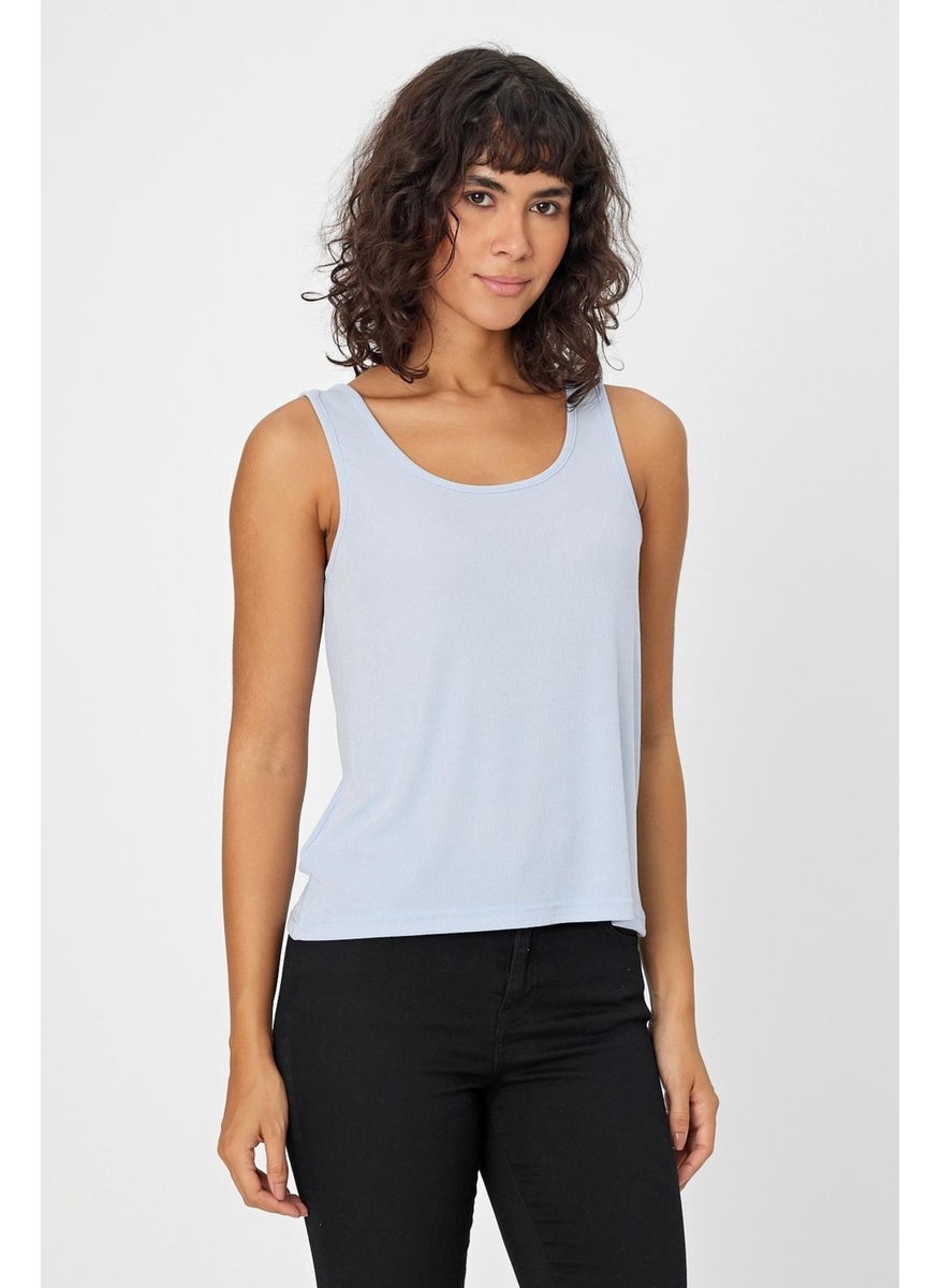 Alexander Gardi Thick Strap U Neck Ribbed Women's Tank Top (B24-0068)  - Image 3