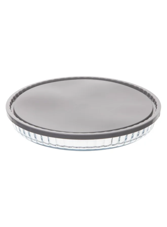 Five Simply Smart KeepEat Round Baking Dish with Lid Clear and Grey 27.5 cm 151119