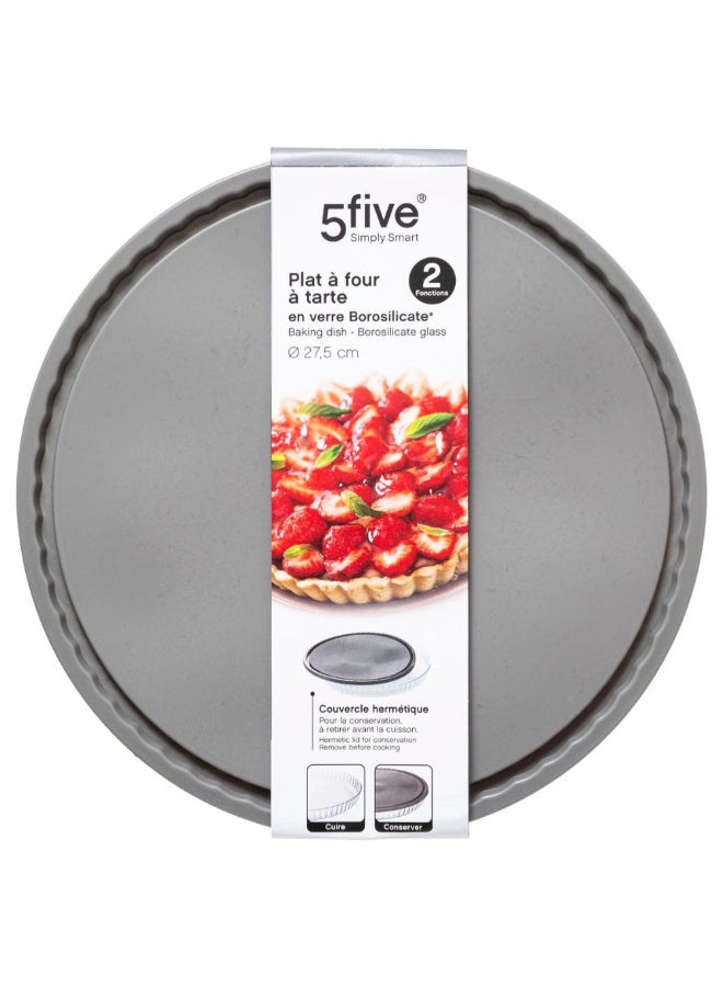 حامل ماكينة تحضير كيب إيت صينية خبز دائرية بغطاء شفاف ورمادي 27.5 سم 151119 - Image 3