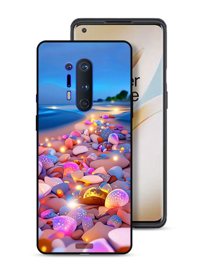 Tolwak OnePlus 8 Pro 5G Protective Case Cover Stones Art - Image 1