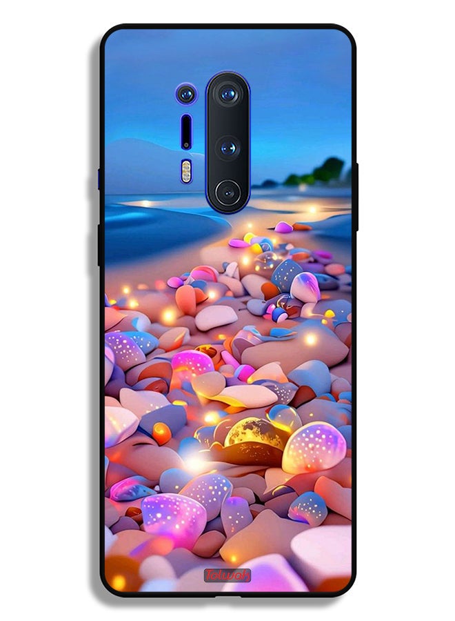 Tolwak OnePlus 8 Pro 5G Protective Case Cover Stones Art - Image 2