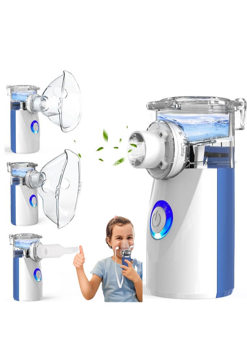 Generic Nebulizer Machine for Adults and Kids, Portable and Handheld Mesh Nebulizer for Breathing Problems with 3 Masks, Ultrasonic Mesh Nebulizer  - Image 1