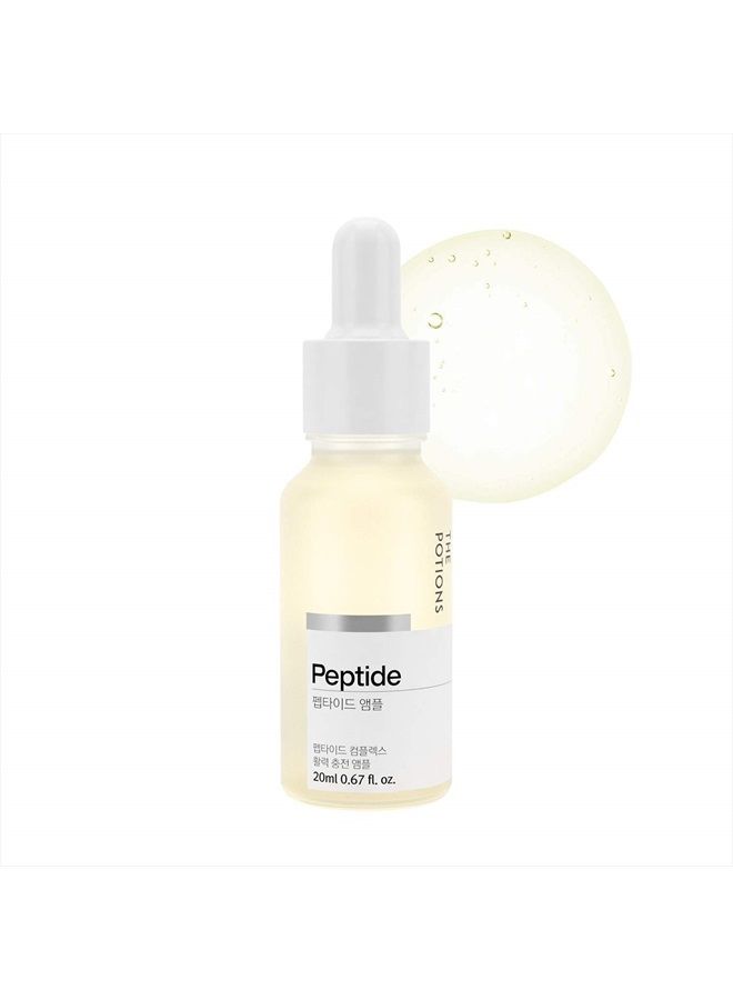 THE POTIONS Peptide Ampoule for Face l Collagen Support, Anti Aging, Elasticity l Korean Skincare, Cruelty-free, Hypoallergenic - 20ml - Image 1