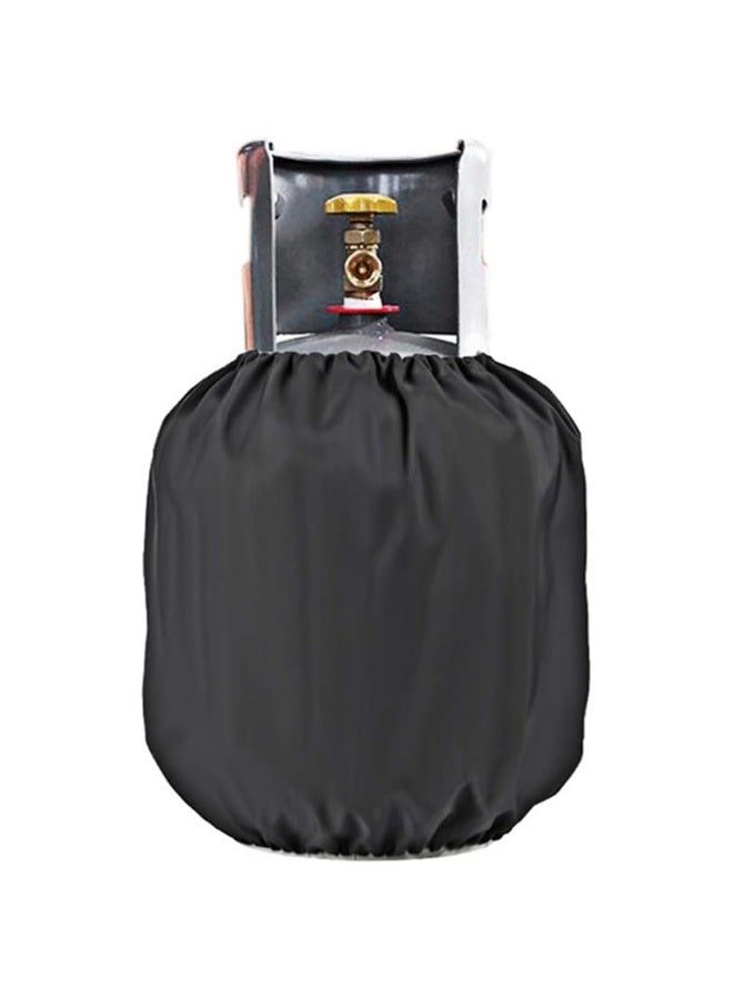Outdoor Gas Tank Cover Heavy Duty UV Protective Propane Bag Durable and Waterproof Oxford Cloth Gas Cylinder Sleeve Weather Resistant Cover for Standard 20lb Tank & RV Camper Grill, Black - Image 1
