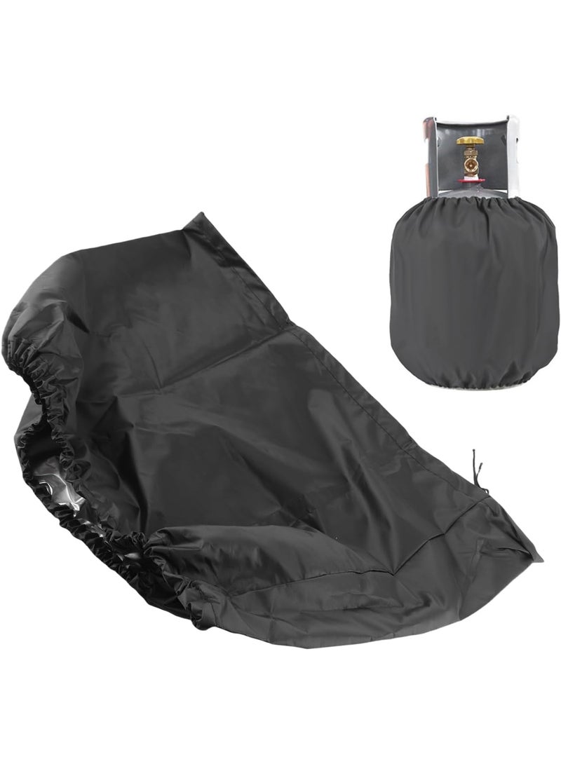 Outdoor Gas Tank Cover Heavy Duty UV Protective Propane Bag Durable and Waterproof Oxford Cloth Gas Cylinder Sleeve Weather Resistant Cover for Standard 20lb Tank & RV Camper Grill, Black - Image 4