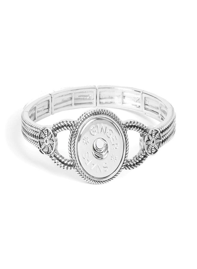 Ginger Snaps Stretch 1-Snap Bracelet | Interchangeable & Adjustable Snap Jewelry Collection | Button Charms for Necklaces, Bracelets & Rings | Standard Size | SN95-33 - Image 1