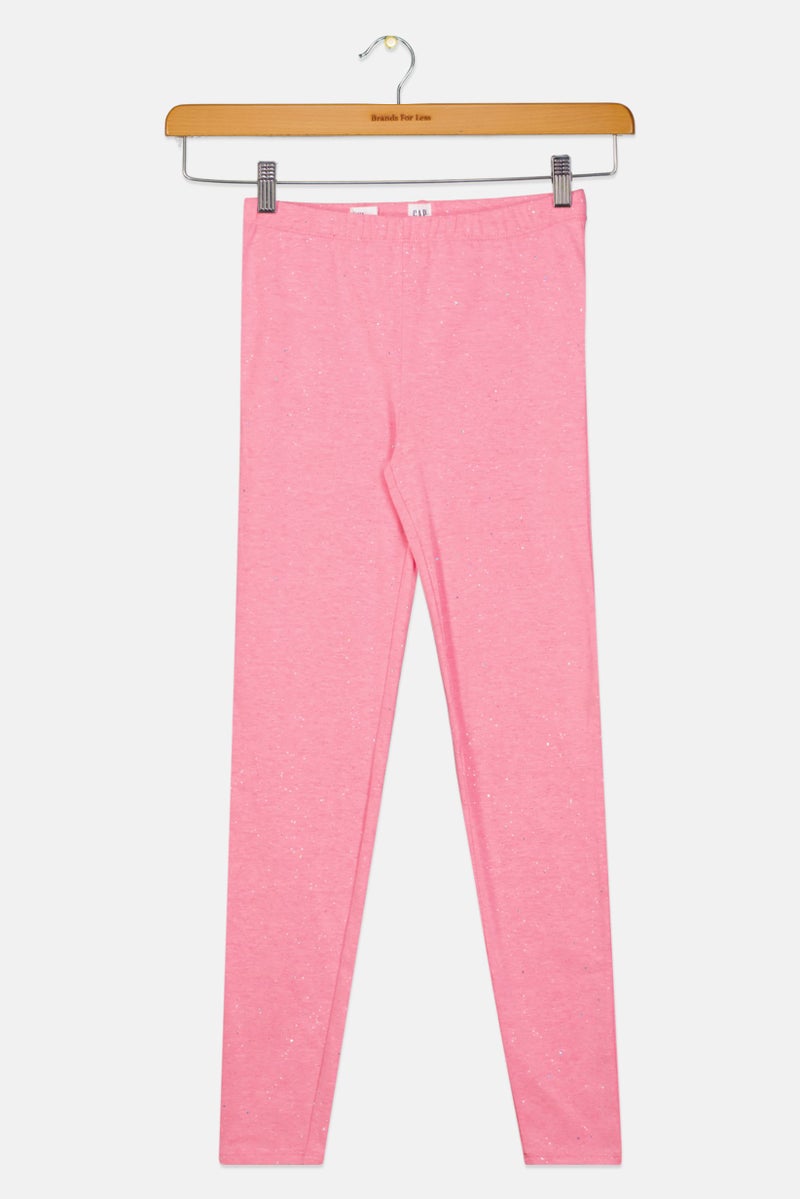 GAP  leggings بناتي مزينة باللمعان، وردي - Image 1