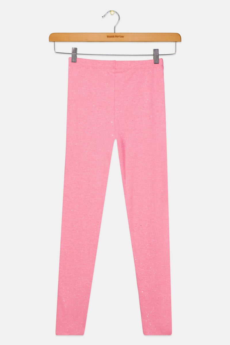 GAP  leggings بناتي مزينة باللمعان، وردي - Image 2