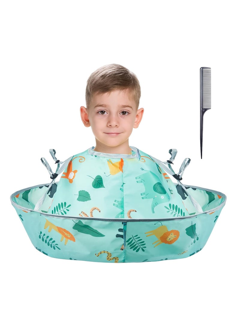 Lictin Lictin Haircut Capes Umbrella for Kids  Hair Cutting Haircut Cape Kids Waterproof Foldable Adjustment Hairdressing Umbrella Cape Apron with 1PCS Black Comb 
