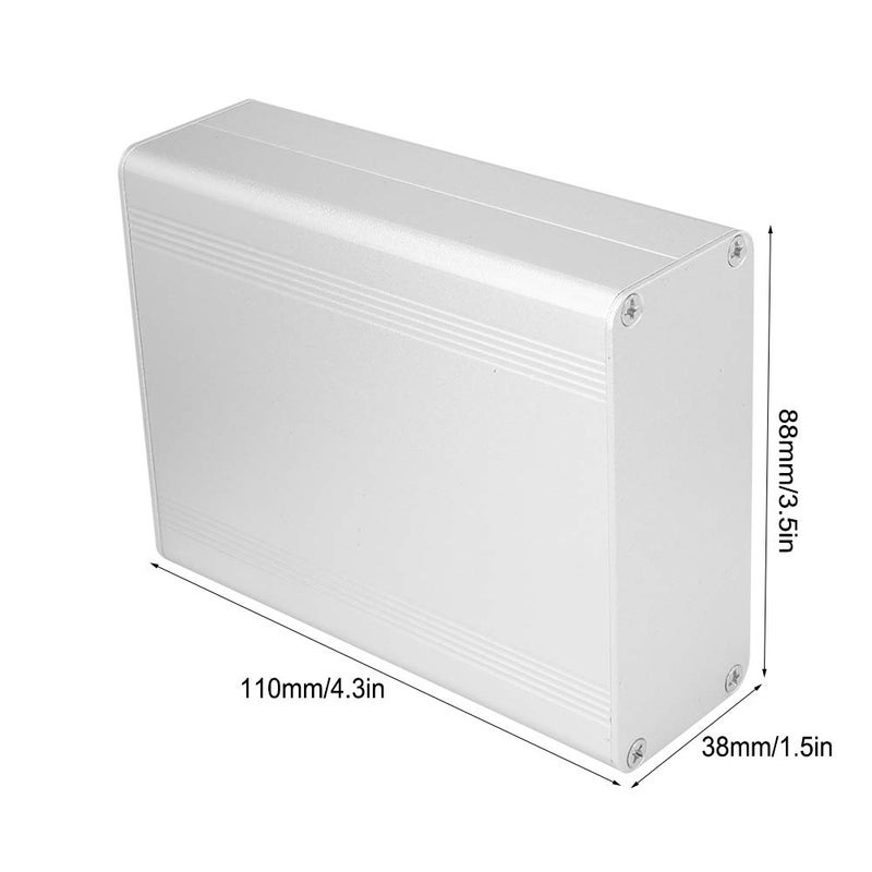 38x88x110mm Aluminum Cooling Case, Electronic DIY Enclosure, Heat Dissipating Protective Box with Brushed Finish for Circuit Board Controller GPS Projects - Image 5