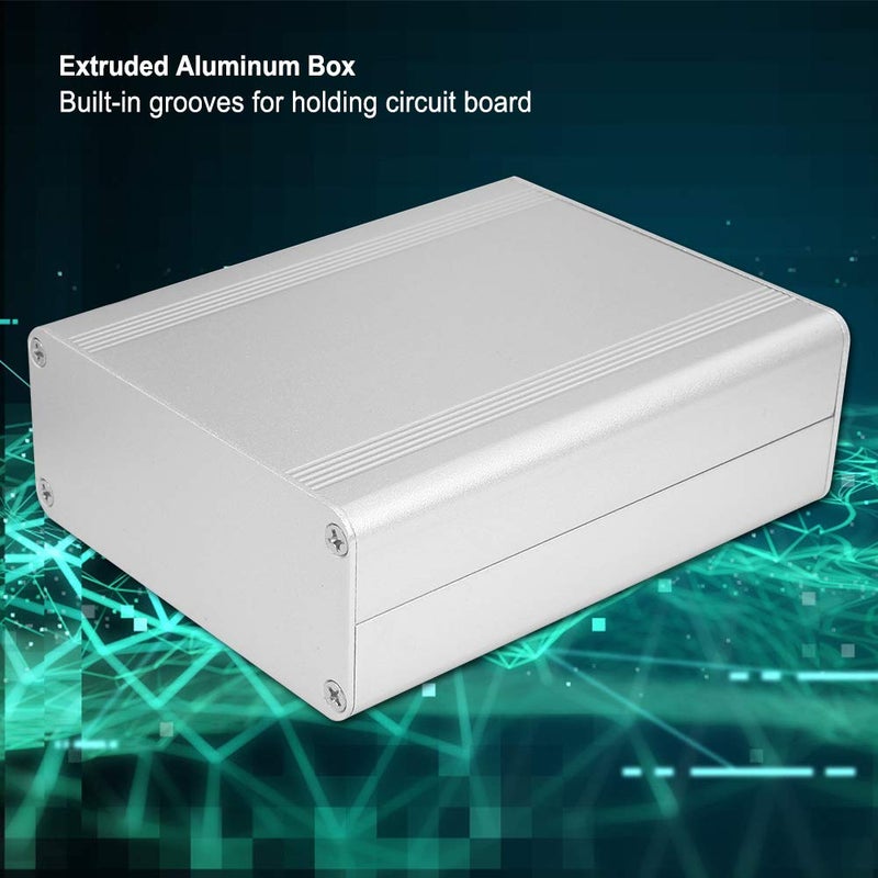 38x88x110mm Aluminum Cooling Case, Electronic DIY Enclosure, Heat Dissipating Protective Box with Brushed Finish for Circuit Board Controller GPS Projects - Image 2