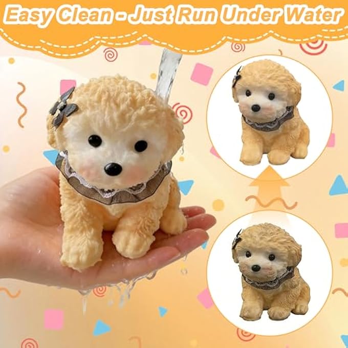 Cevly Big Taba Squishy Dog,Fidget Toys Cute Teddy Dogs,Unique Stress Sensory Toys for Adults & Kids - Animal Squishy Toys for Anxiety for Teenage Girls Teen Boy Tween Christmas Stocking Stuffers Idea - Image 4