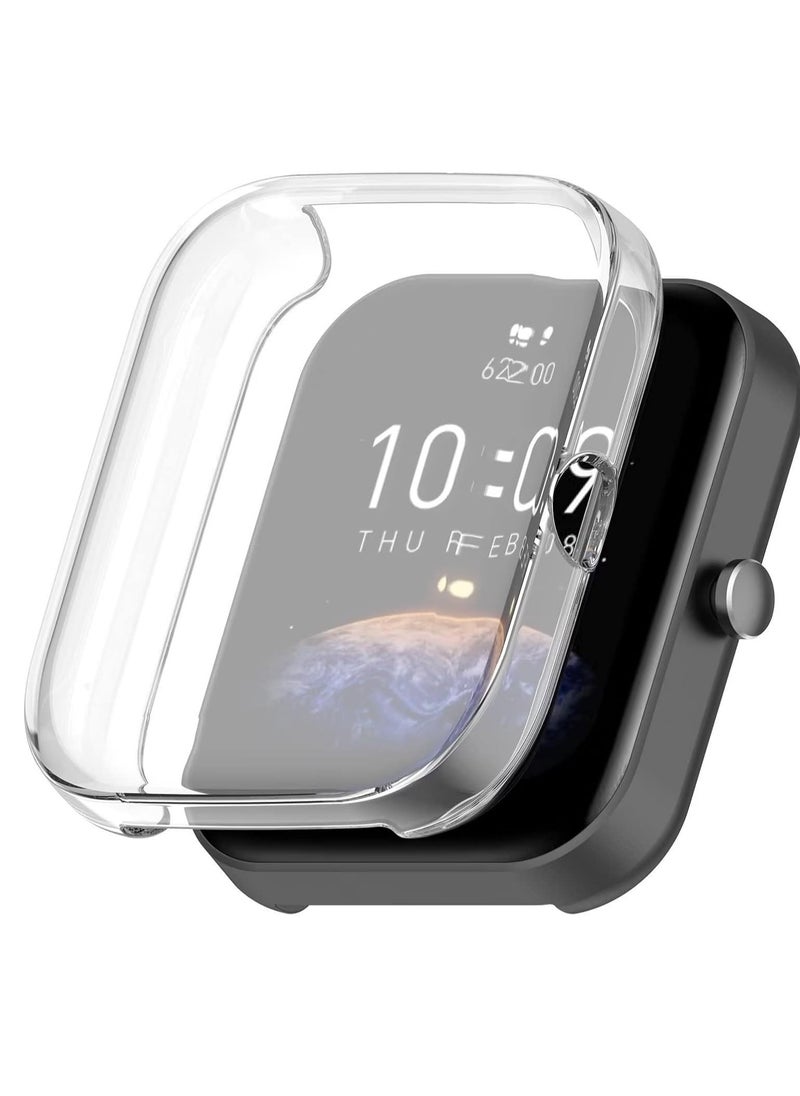 Generic - حافظة متوافقة مع Amazfit Bip3 Pro/Amazfit Bip 3 حافظة حماية شاشة شاملة للساعة غطاء ناعم من مادة TPU مقاوم للصدمات غطاء نحيف واقي ممتص للصدمات رفيع - Image 1