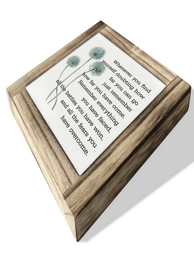 XJCUG Inspirational Quote Wood Plaque Sign, Be Brave Sign, Whenever You Find Yourself... Box Wood Plaques Desk Décor, Motivational Box Wood Sign, Graduation Decor Gift, Inspirational Quotes Gift - Image 3
