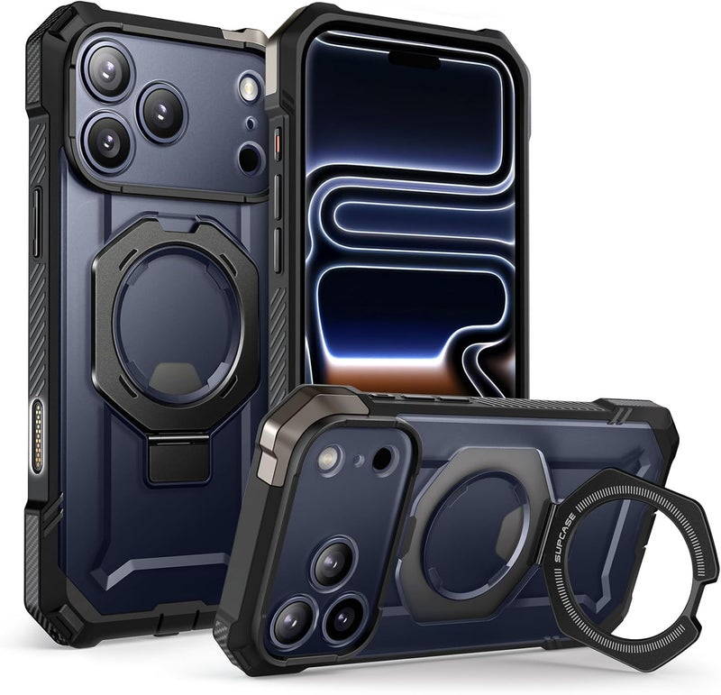 SupCase for iPhone 17 Pro Max Case with Stand (Unicorn Beetle Grip), [Compatible with MagSafe] [Military-Grade Drop Protection] Heavy Duty Rugged Magnetic Phone Case for iPhone 17 Pro Max, Black - Image 1