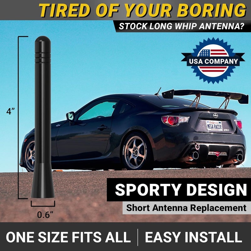 Mega Racer Black Aluminum Antenna for Trucks - Image 2