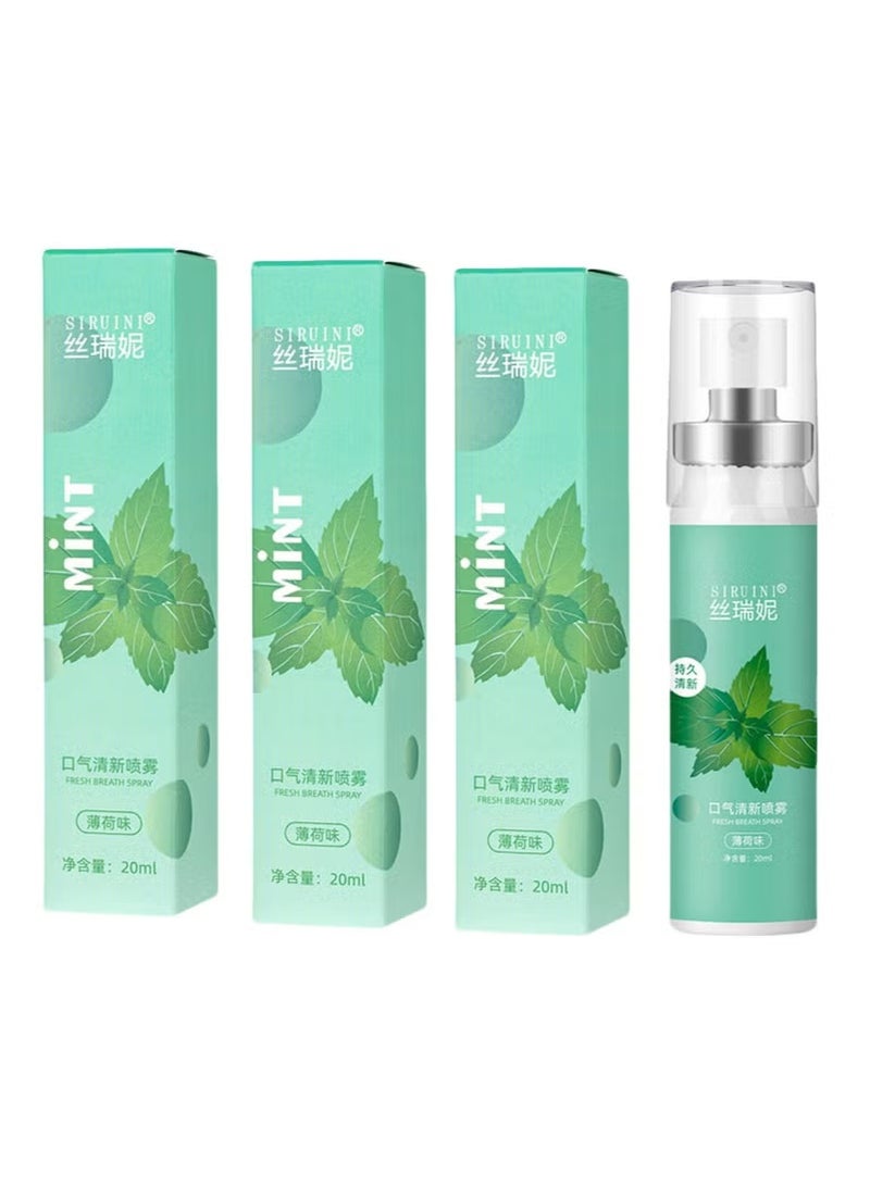 Siruini Multi Effeet Fresh Oral Spray 20ml, Bad Breath Treatment for Adults, Mint Flavor Mouth Freshener, Effective Mouth Spray, Breath Freshener Spray, Oral Care Spray, Mouth Healthy Care*3PCS - Image 1