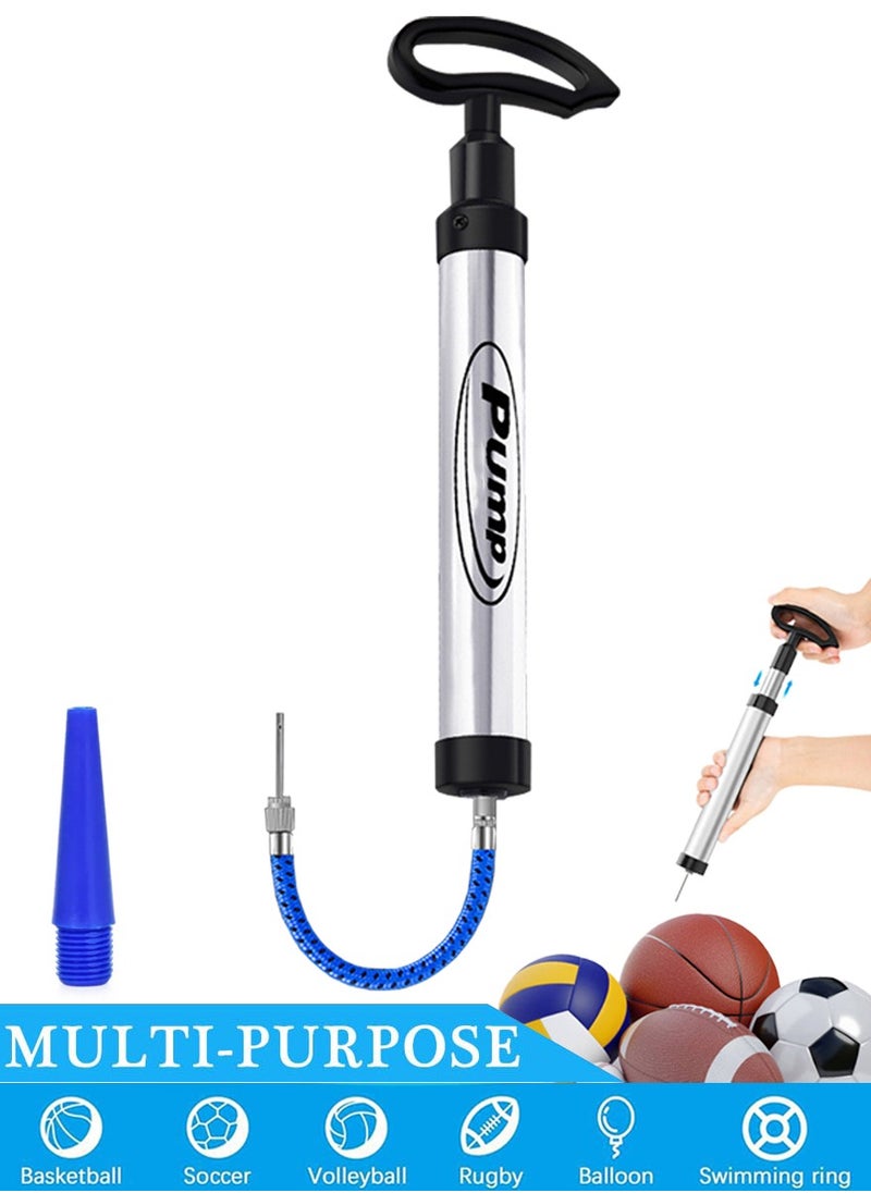 BAIMEI Multipurpose Air Pump With Interchangeable Nozzle Needle and Extension Hose - Air Inflator Hand Air Pump For Sport Balls, Swim Inflatables, Balloons, Push-Pull Dual Action High Pressure Air Pump  - Image 1