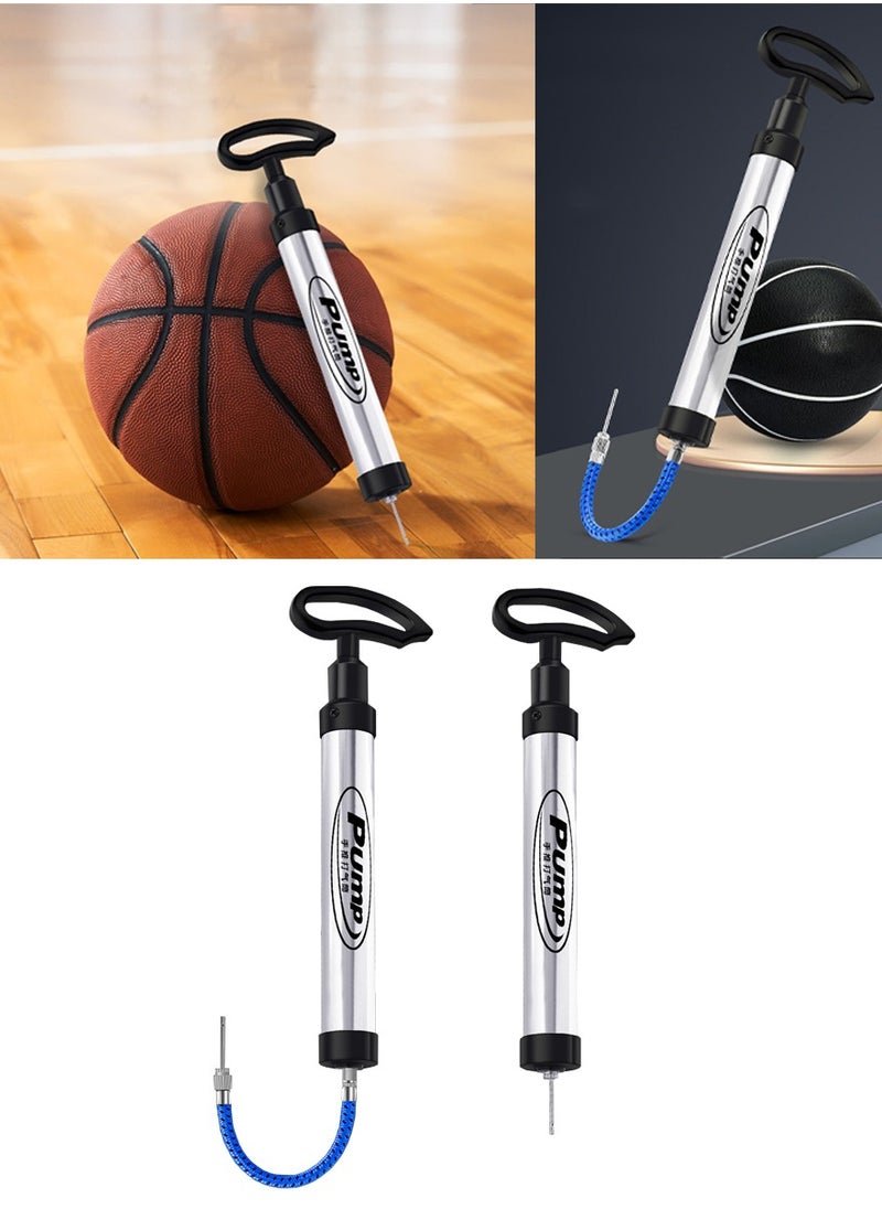 BAIMEI Multipurpose Air Pump With Interchangeable Nozzle Needle and Extension Hose - Air Inflator Hand Air Pump For Sport Balls, Swim Inflatables, Balloons, Push-Pull Dual Action High Pressure Air Pump  - Image 3