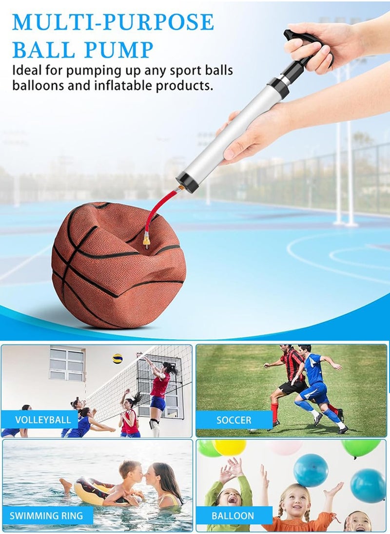 BAIMEI Multipurpose Air Pump With Interchangeable Nozzle Needle and Extension Hose - Air Inflator Hand Air Pump For Sport Balls, Swim Inflatables, Balloons, Push-Pull Dual Action High Pressure Air Pump  - Image 2