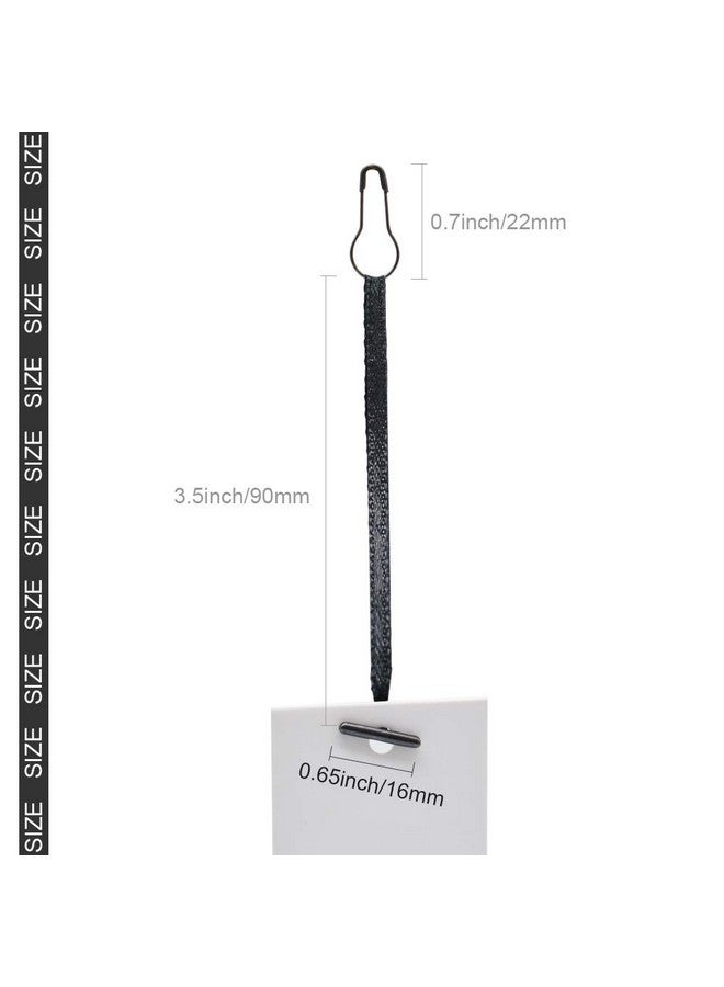 ريناشد 4.5 بوصة 500 قطعة من مشابك التثبيت الحريرية وسلاسل الساتان دبوس أمان وشائك سهل وسريع التركيب (أسود) - Image 2