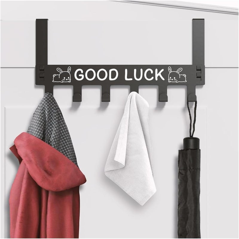 UB Unity Brand Heavy Duty CarbonMetal Over Door Hanger for Cloths, Drill Free Door Hanging Hooks Suitable for Bathroom, Bedroom, Kitchen | Scarf, Coat, Towel Holder | Carbon Steel (Modal C, Pack of 2) - Image 1
