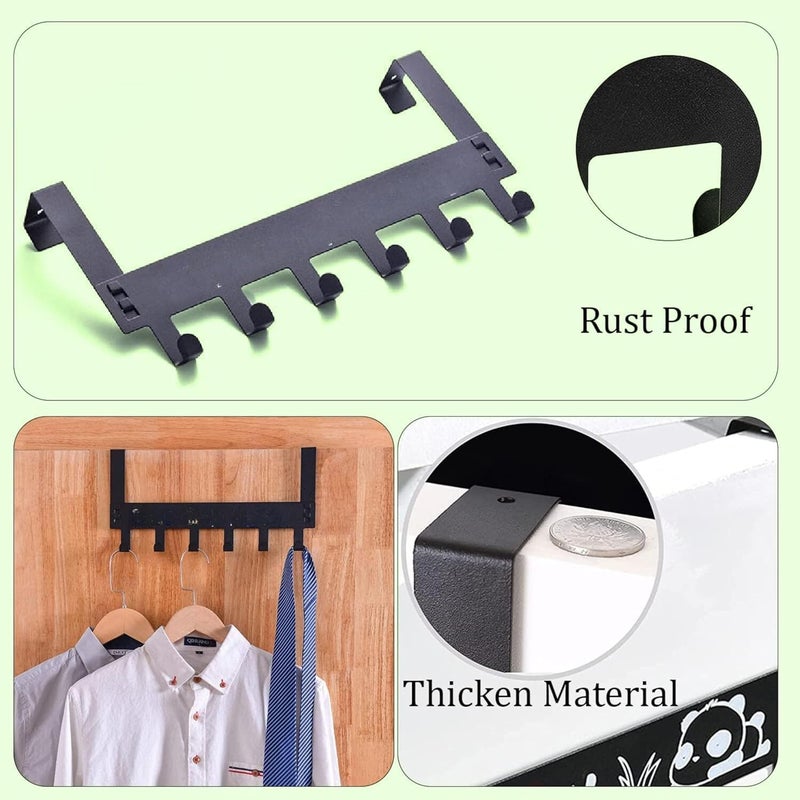 UB Unity Brand Heavy Duty CarbonMetal Over Door Hanger for Cloths, Drill Free Door Hanging Hooks Suitable for Bathroom, Bedroom, Kitchen | Scarf, Coat, Towel Holder | Carbon Steel (Modal C, Pack of 2) - Image 5