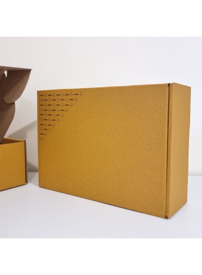 Corrugated Cardboard Shipping Boxes 29x22x10 CM Pack of 20 Mailer Boxes for Small Business E Commerce Packaging Shipping Storage Product Packing Gift Craft Durable Recyclable(Dark Yellow) - Image 5