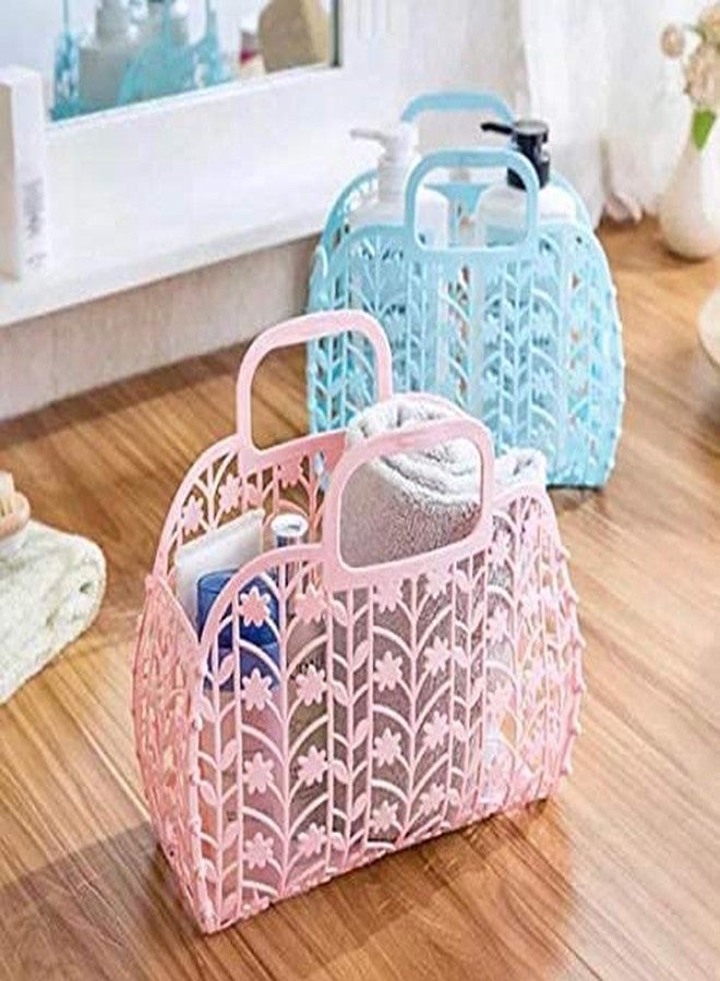 AG E-Com Fruit & Vegetable Storage Basket Bag for Women | Portable Folding Plastic Bag Living Room, Party & Travelling Bag - Image 4