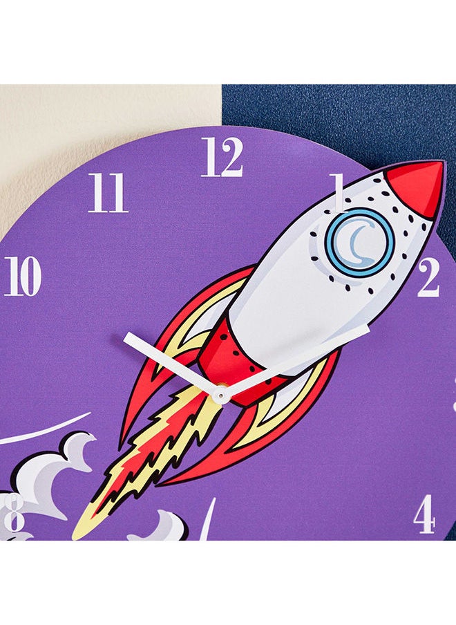 Home Box - Fio MDF Rocket Wall Clock 33.5 x 3.5 x 33 cm - Image 1