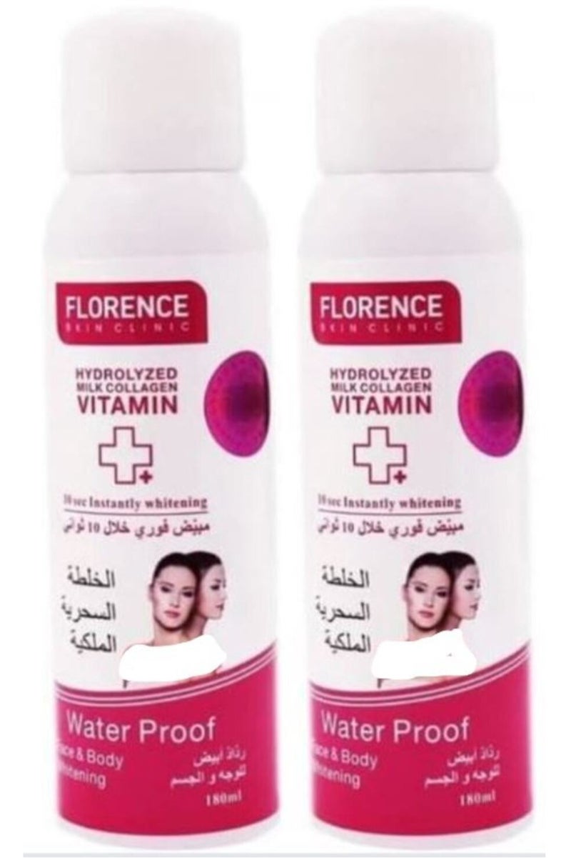 فلورنسا بخاخ تبييض الوجه والجسم 180 مل قطعتين