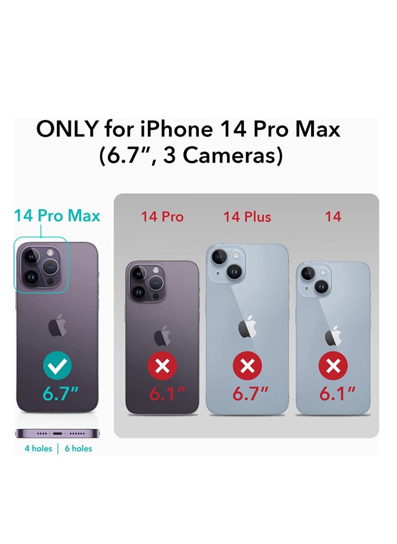 Raxoom iPhone 14 Pro Max Case, MagSafe Phone Case Supports Magnetic Wireless Charging, Shockproof Military-Grade Protection, Scratch-Resistant, Classic Hybrid Cover for iPhone 14 Pro Max, Clear Black - Image 2