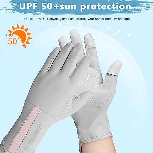 PALAY® Hand Gloves for Bike Riding, UV Sun Protection Glove for Women, Outdoor Riding Gloves for Bikers, Fishing, Golfing - UPF 50+, Non-Slip, Touch Screen Design (Grey) - Image 5