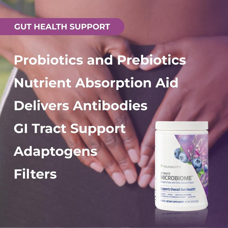 Youngevity Ultimate Microbiome  Prebiotic Probiotic  Postbiotic Gut Health Supplement  i26 Hyperimmune Egg Powder Probiotic Blend DigeZyme Enzyme Complex  Supports Digestion  Immune Health - Image 4